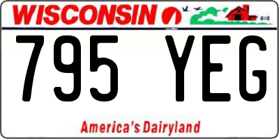WI license plate 795YEG