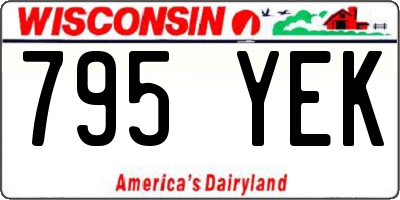 WI license plate 795YEK