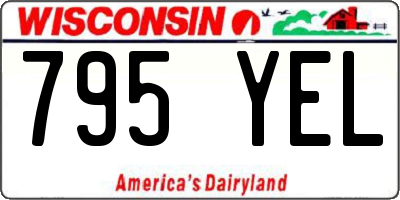 WI license plate 795YEL