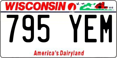 WI license plate 795YEM