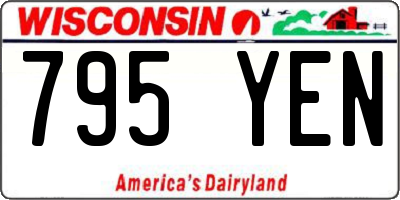 WI license plate 795YEN