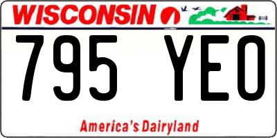 WI license plate 795YEO