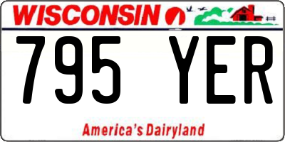 WI license plate 795YER