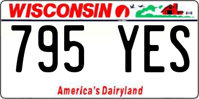 WI license plate 795YES