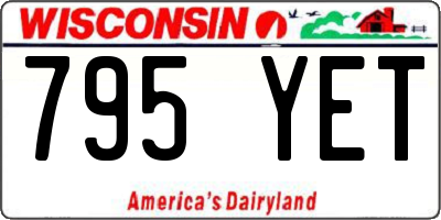 WI license plate 795YET