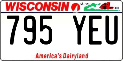 WI license plate 795YEU