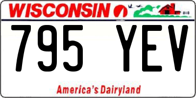 WI license plate 795YEV