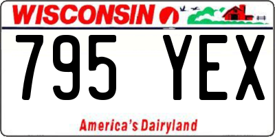 WI license plate 795YEX