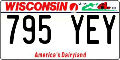 WI license plate 795YEY