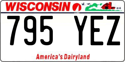 WI license plate 795YEZ