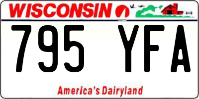 WI license plate 795YFA