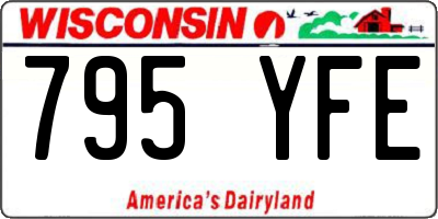 WI license plate 795YFE