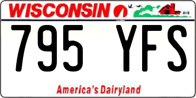 WI license plate 795YFS