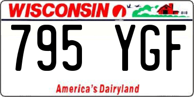 WI license plate 795YGF