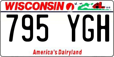 WI license plate 795YGH