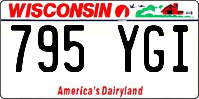 WI license plate 795YGI