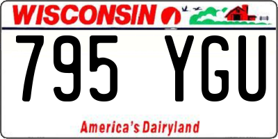 WI license plate 795YGU
