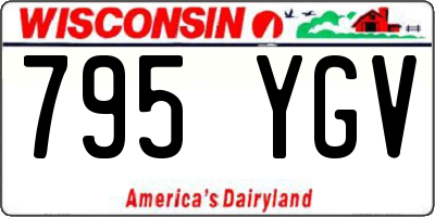 WI license plate 795YGV