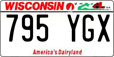 WI license plate 795YGX