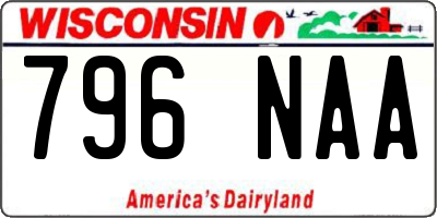 WI license plate 796NAA