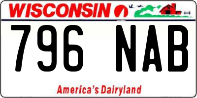 WI license plate 796NAB