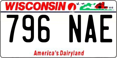 WI license plate 796NAE