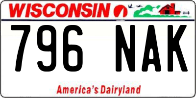 WI license plate 796NAK