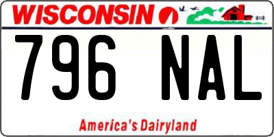 WI license plate 796NAL