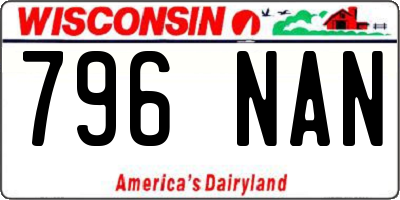 WI license plate 796NAN