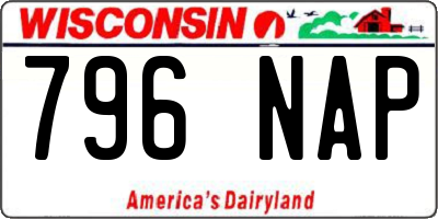WI license plate 796NAP