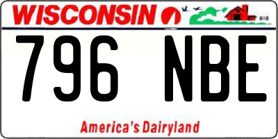 WI license plate 796NBE
