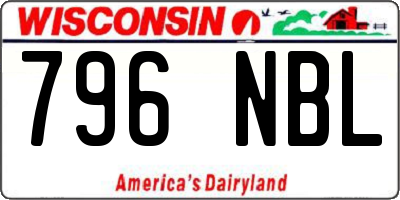 WI license plate 796NBL