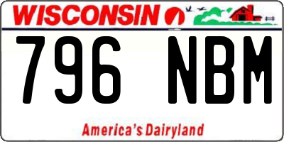 WI license plate 796NBM