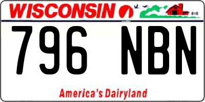 WI license plate 796NBN