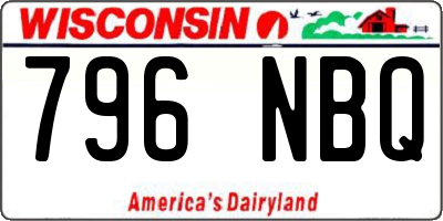 WI license plate 796NBQ
