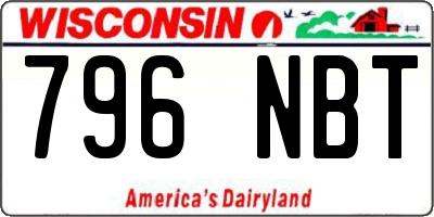WI license plate 796NBT