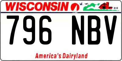 WI license plate 796NBV