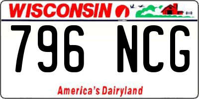 WI license plate 796NCG