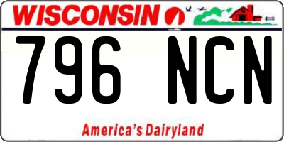 WI license plate 796NCN