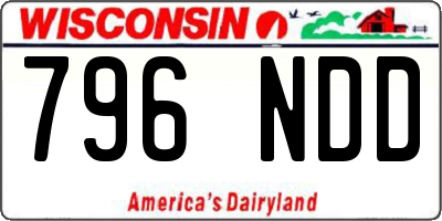 WI license plate 796NDD