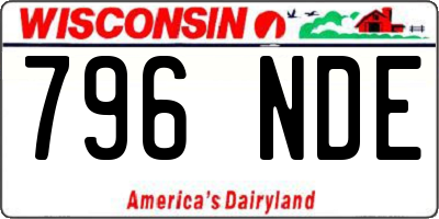 WI license plate 796NDE