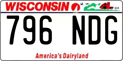 WI license plate 796NDG