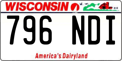 WI license plate 796NDI