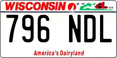 WI license plate 796NDL