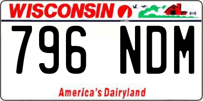 WI license plate 796NDM
