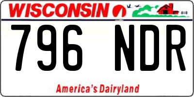 WI license plate 796NDR