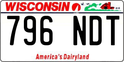 WI license plate 796NDT