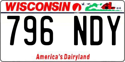 WI license plate 796NDY