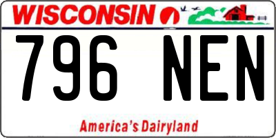 WI license plate 796NEN