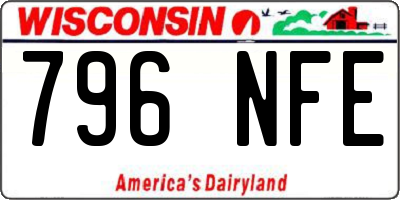 WI license plate 796NFE